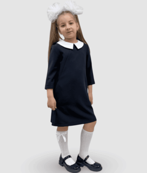 Платье для девочки синее WB